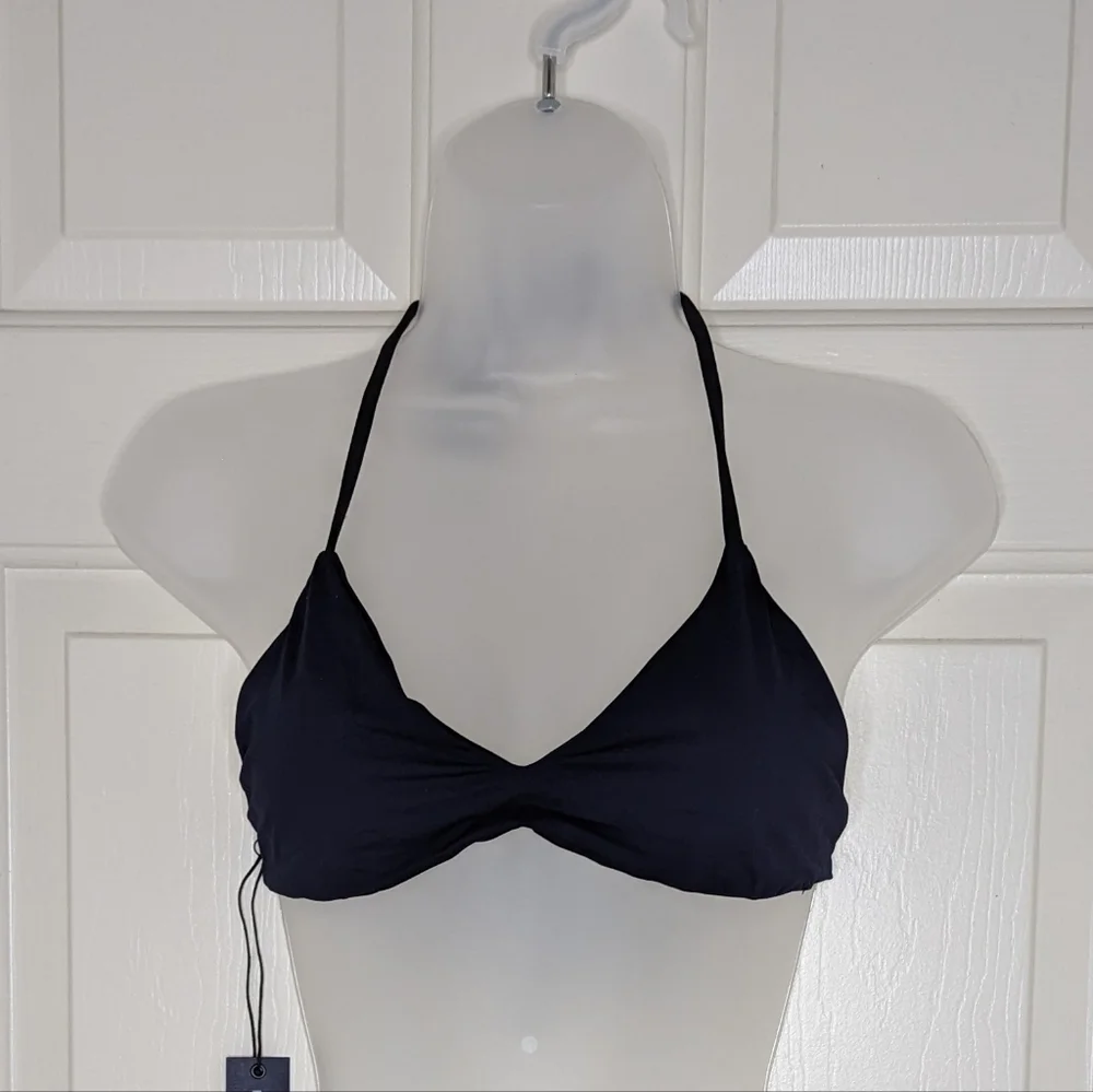 Nautica Women's‎ Swim Top Reversible Black / Navy Size 8 NWT